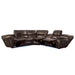 Homelegance Pecos Power Reclining Leather Match 4 pc Sectional 8480BRW*4SCPD IMAGE 4