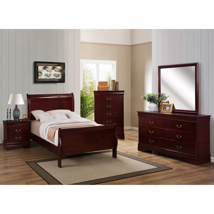 Crown Mark Louis Philip Twin Sleigh Bed B3850-T-HBFB/B3850-T-RAIL IMAGE 2