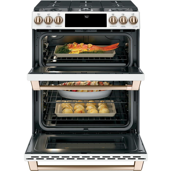 Café 30-inch Slide-in Gas Double Oven Range with Convection Technology CGS750P4MW2 IMAGE 6