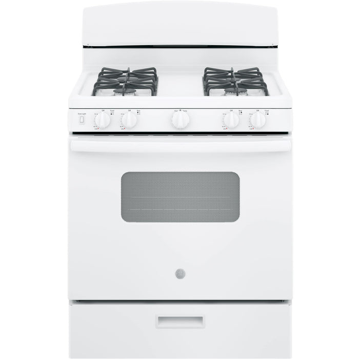 GE 30-inch Freestanding Gas Range with Front Controls JGBS10DEMWW IMAGE 1