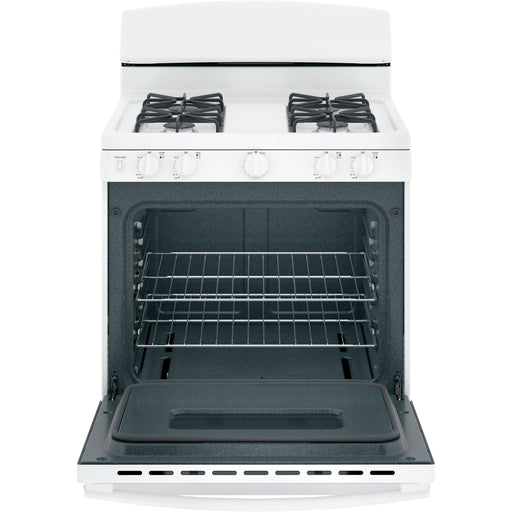 GE 30-inch Freestanding Gas Range with Front Controls JGBS10DEMWW IMAGE 2