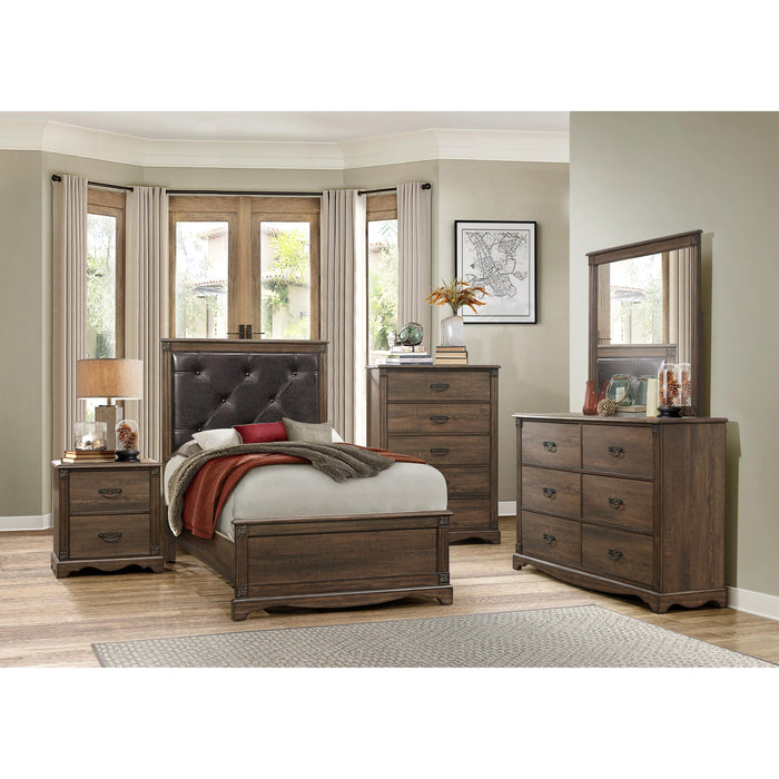 Homelegance Beaver Creek Twin Upholstered Panel Bed 1609T-1/1609T-3 IMAGE 3