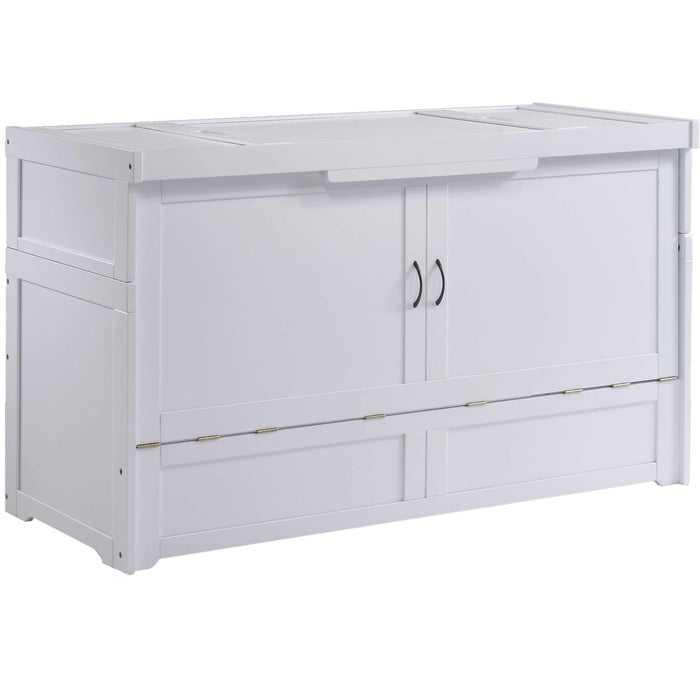 Night & Day Furniture Canada Cube Queen Cabinet Bed MUR-CUB-QEN-WH/MND-GMF-TRI-QEN IMAGE 1