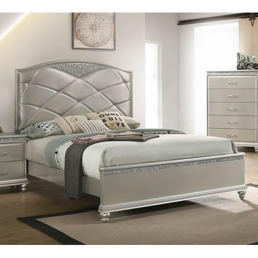 Crown Mark Valiant King Upholstered Panel Bed B4780-K-HB/B4780-K-FB/B4780-KQ-RAIL IMAGE 1