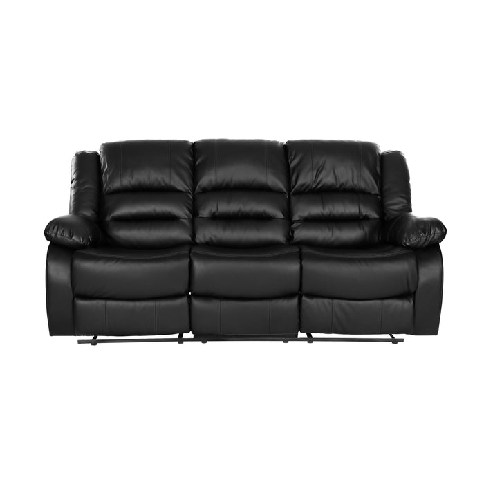 Homelegance Jarita Reclining Faux Leather Sofa 8329BLK-3 IMAGE 1