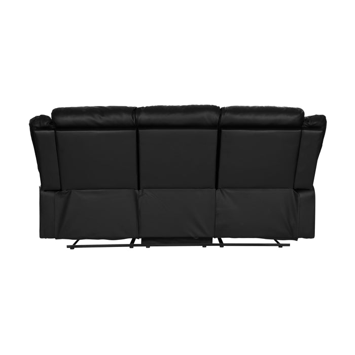 Homelegance Jarita Reclining Faux Leather Sofa 8329BLK-3 IMAGE 4