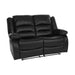 Homelegance Jarita Reclining Faux Leather Loveseat 8329BLK-2 IMAGE 2