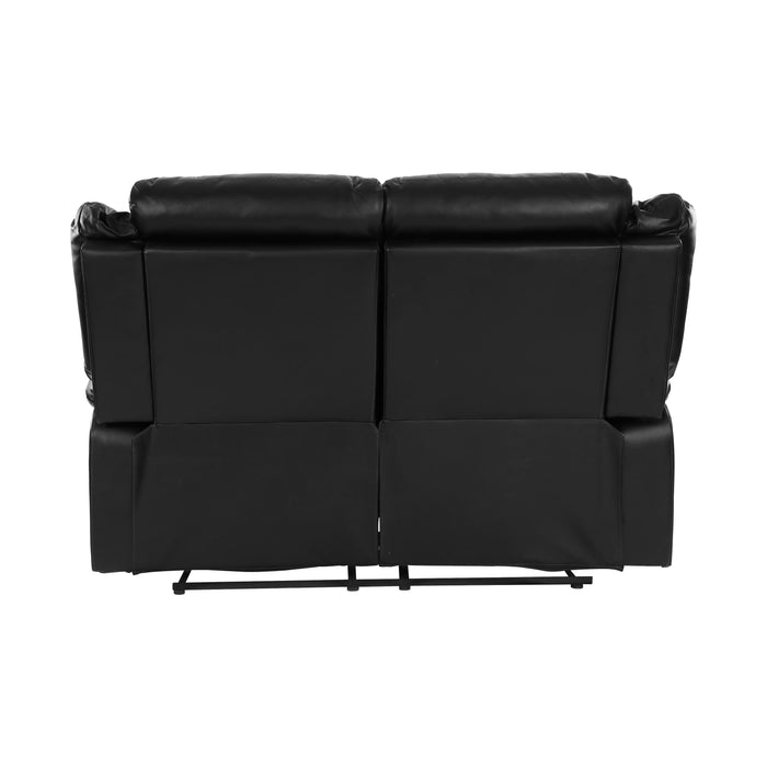 Homelegance Jarita Reclining Faux Leather Loveseat 8329BLK-2 IMAGE 4