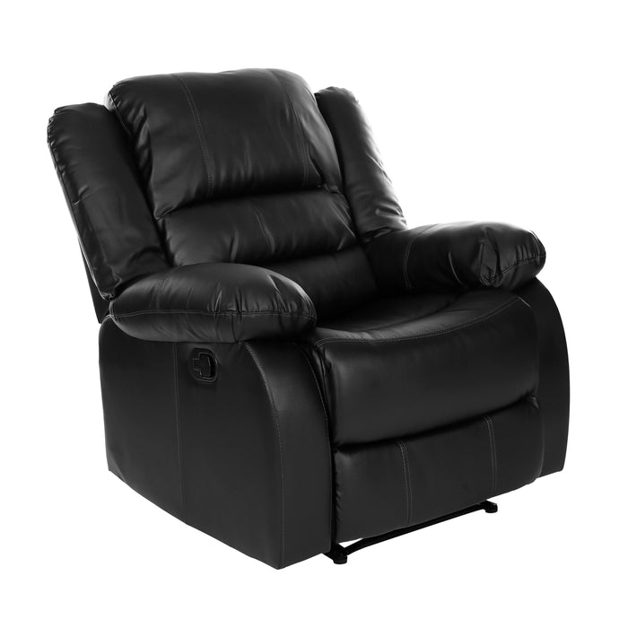 Homelegance Jarita Faux Leather Recliner 8329BLK-1 IMAGE 2