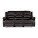 Homelegance Jarita Reclining Faux Leather Sofa 8329BRW-3 IMAGE 1