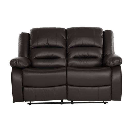 Homelegance Jarita Reclining Faux Leather Loveseat 8329BRW-2 IMAGE 1