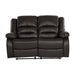 Homelegance Jarita Reclining Faux Leather Loveseat 8329BRW-2 IMAGE 1