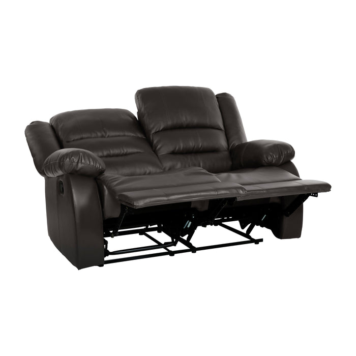 Homelegance Jarita Reclining Faux Leather Loveseat 8329BRW-2 IMAGE 7