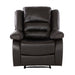 Homelegance Jarita Faux Leather Recliner 8329BRW-1 IMAGE 1