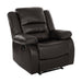 Homelegance Jarita Faux Leather Recliner 8329BRW-1 IMAGE 2