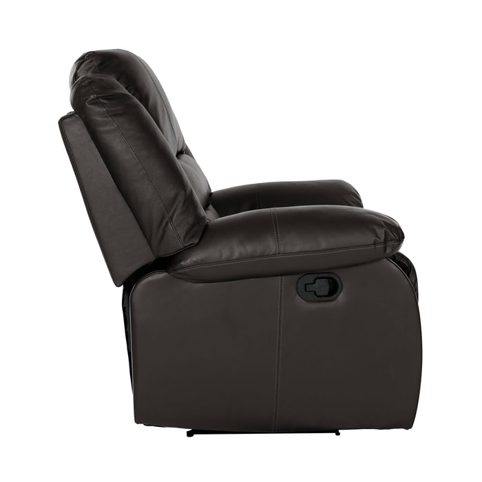 Homelegance Jarita Faux Leather Recliner 8329BRW-1 IMAGE 3