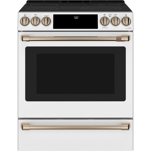 Café 30-inch Slide-in Electric Range with Warming Drawer CES700P4MW2 IMAGE 1