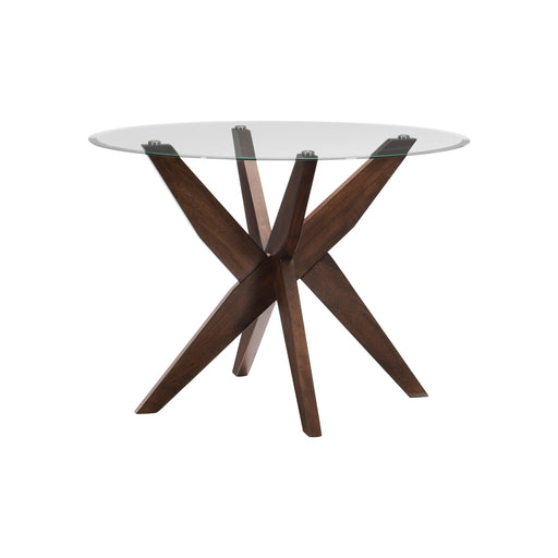 Homelegance Round Massey Dining Table with Glass Top and Pedestal Base 5491-42/G42RD IMAGE 2