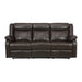 Homelegance Jude Reclining Leather Match Sofa 8201BRW-3 IMAGE 1