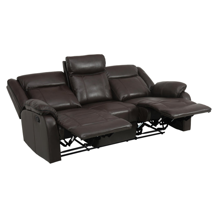 Homelegance Jude Reclining Leather Match Sofa 8201BRW-3 IMAGE 5