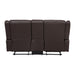 Homelegance Jude Reclining Leather Match Loveseat 8201BRW-2 IMAGE 4