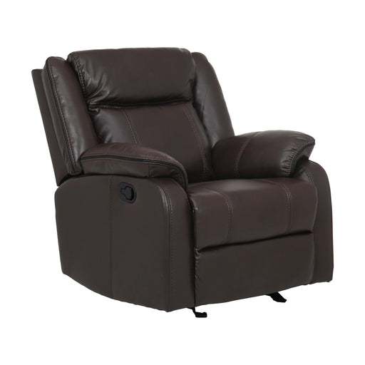 Homelegance Jude Glider Leather Match Recliner 8201BRW-1 IMAGE 2