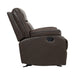 Homelegance Jude Glider Leather Match Recliner 8201BRW-1 IMAGE 3