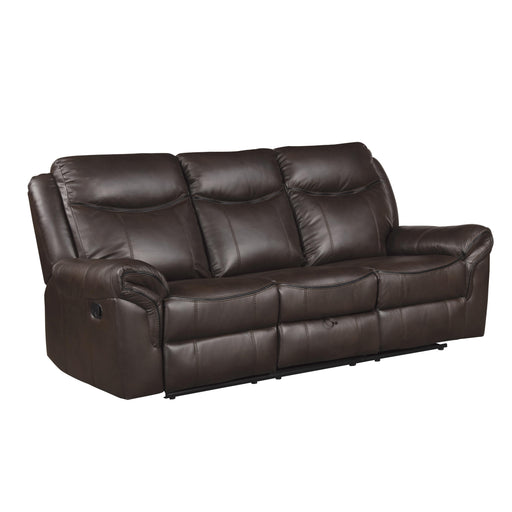 Homelegance Aram Reclining Leather Match Sofa 8206BRW-3 IMAGE 2