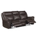 Homelegance Aram Reclining Leather Match Sofa 8206BRW-3 IMAGE 4