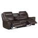 Homelegance Aram Reclining Leather Match Sofa 8206BRW-3 IMAGE 6