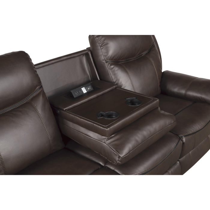 Homelegance Aram Reclining Leather Match Sofa 8206BRW-3 IMAGE 8