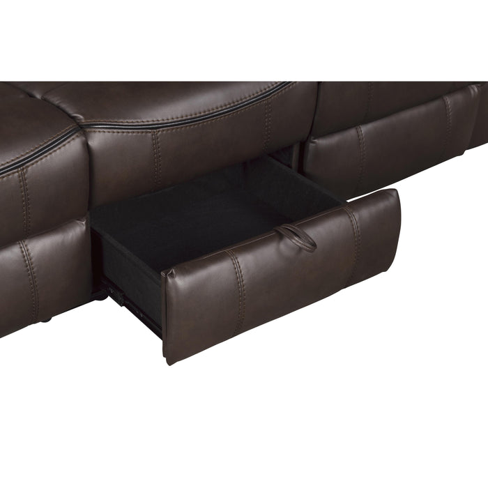 Homelegance Aram Reclining Leather Match Sofa 8206BRW-3 IMAGE 9