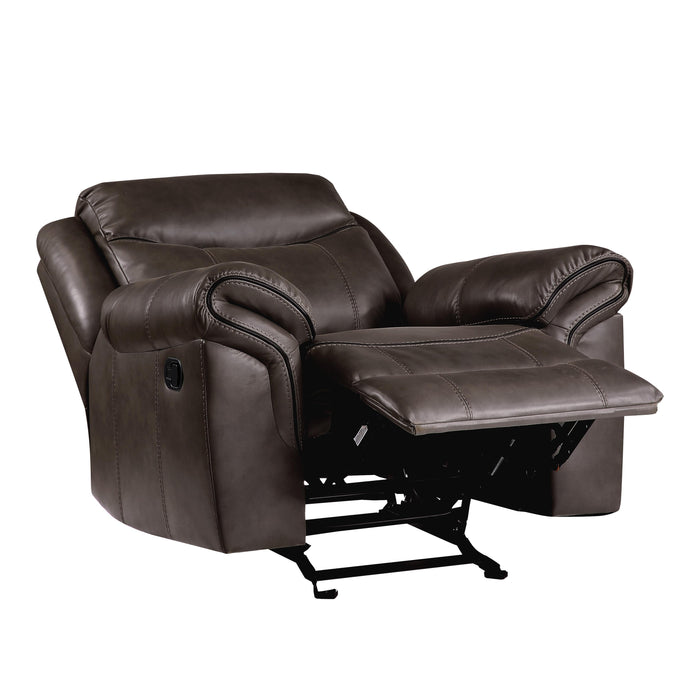 Homelegance Aram Glider Leather Match Recliner 8206BRW-1 IMAGE 5