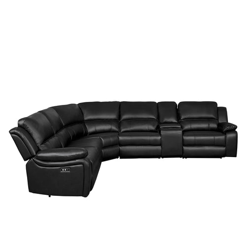 Homelegance Falun Power Reclining Leather Match 6 pc Sectional 8260DB*6PW IMAGE 2