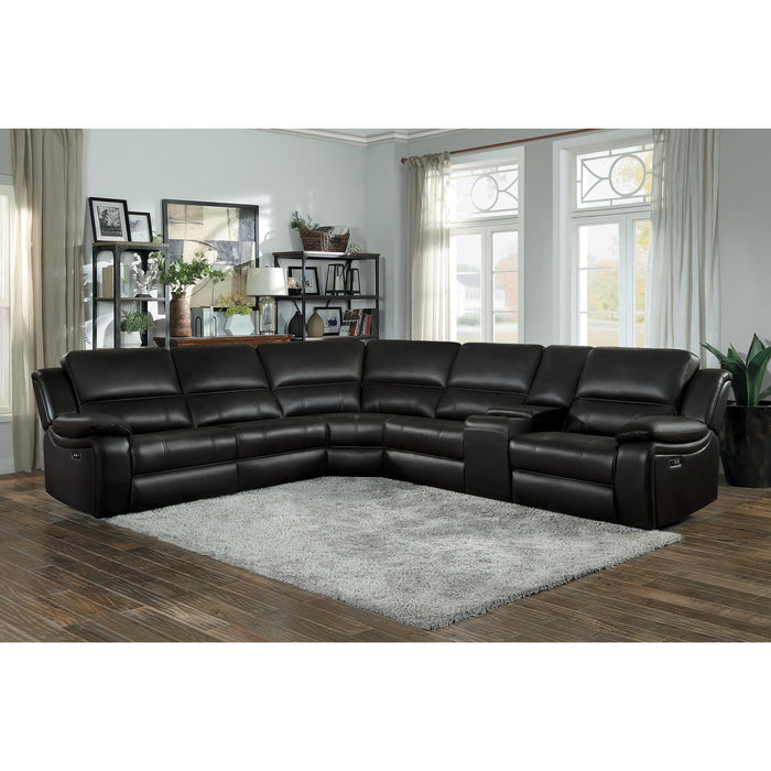 Homelegance Falun Power Reclining Leather Match 6 pc Sectional 8260DB*6PW IMAGE 5