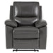 Homelegance Greeley Leather Recliner 8325GRY-1 IMAGE 1