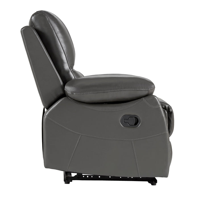 Homelegance Greeley Leather Recliner 8325GRY-1 IMAGE 2