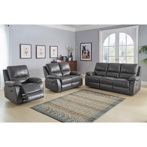 Homelegance Greeley Reclining Leather Loveseat 8325GRY-2 IMAGE 2