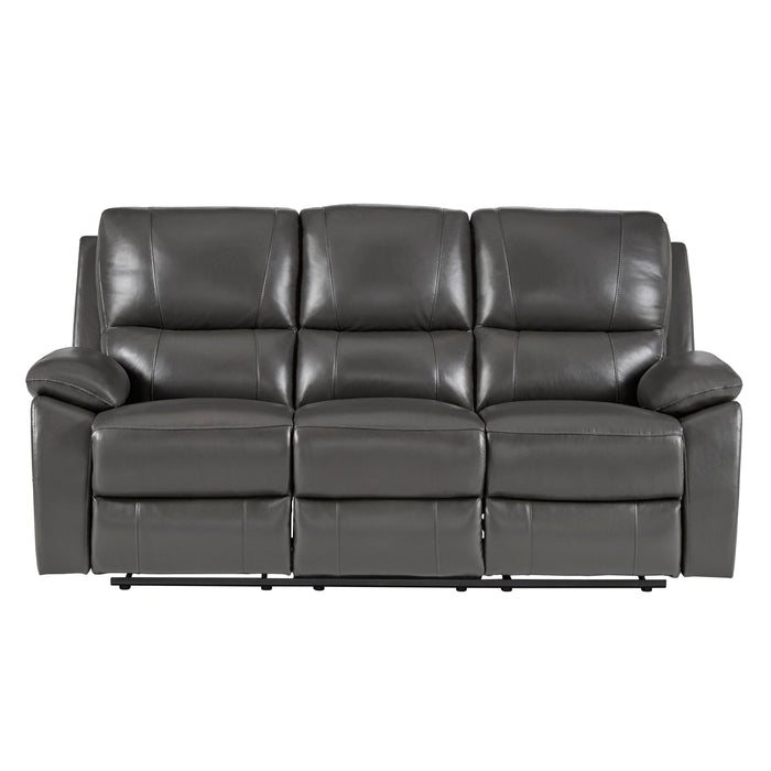 Homelegance Greeley Reclining Leather Sofa 8325GRY-3 IMAGE 1