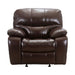 Homelegance Pecos Glider Leather Match Recliner 8480BRW-1 IMAGE 1