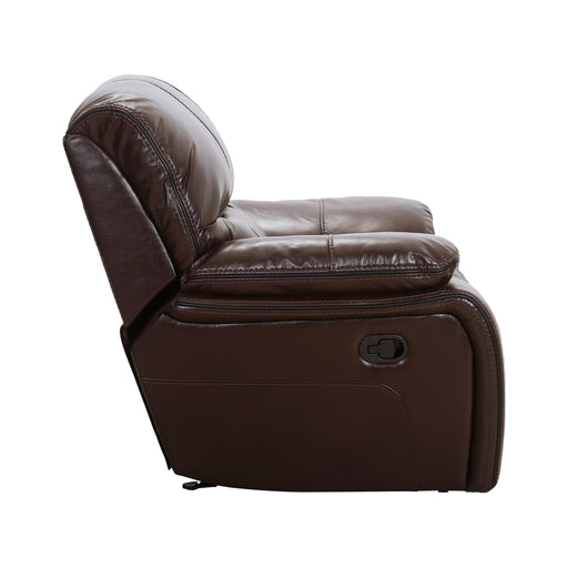 Homelegance Pecos Glider Leather Match Recliner 8480BRW-1 IMAGE 2