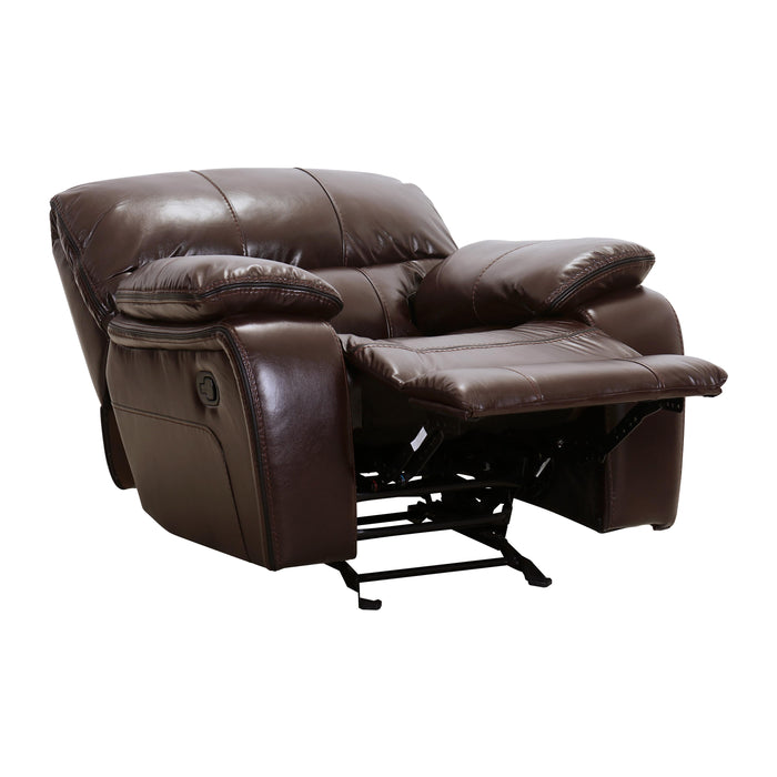 Homelegance Pecos Glider Leather Match Recliner 8480BRW-1 IMAGE 5