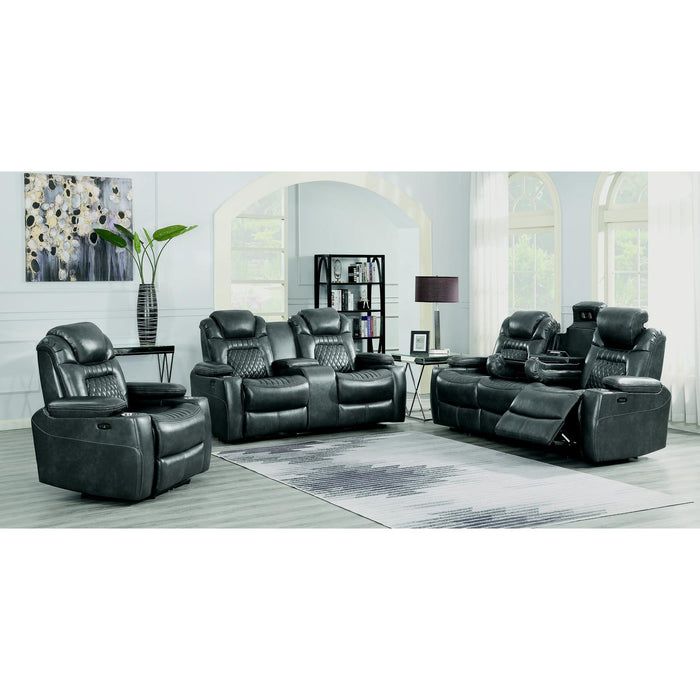 Coaster Furniture Korbach Power Reclining Faux Leather Sofa 603414PP IMAGE 14