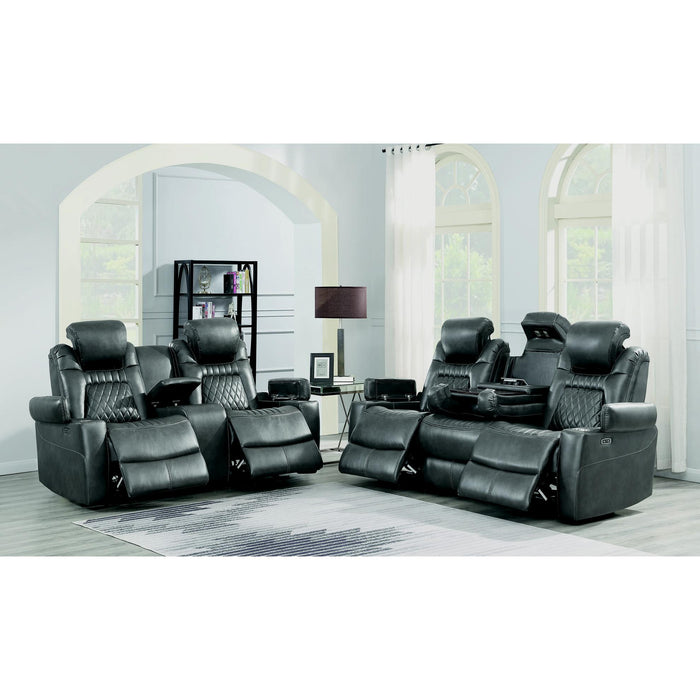 Coaster Furniture Korbach Power Reclining Faux Leather Sofa 603414PP IMAGE 16