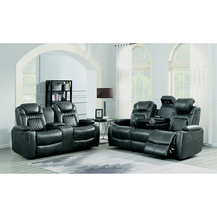 Coaster Furniture Korbach Power Reclining Faux Leather Sofa 603414PP IMAGE 17