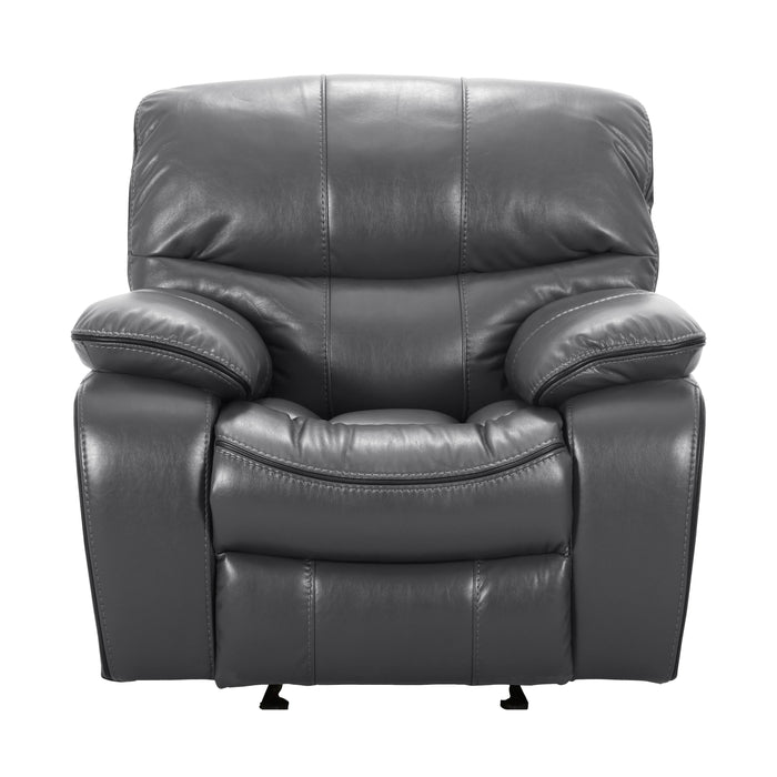 Homelegance Pecos Glider Leather Match Recliner 8480GRY-1 IMAGE 1