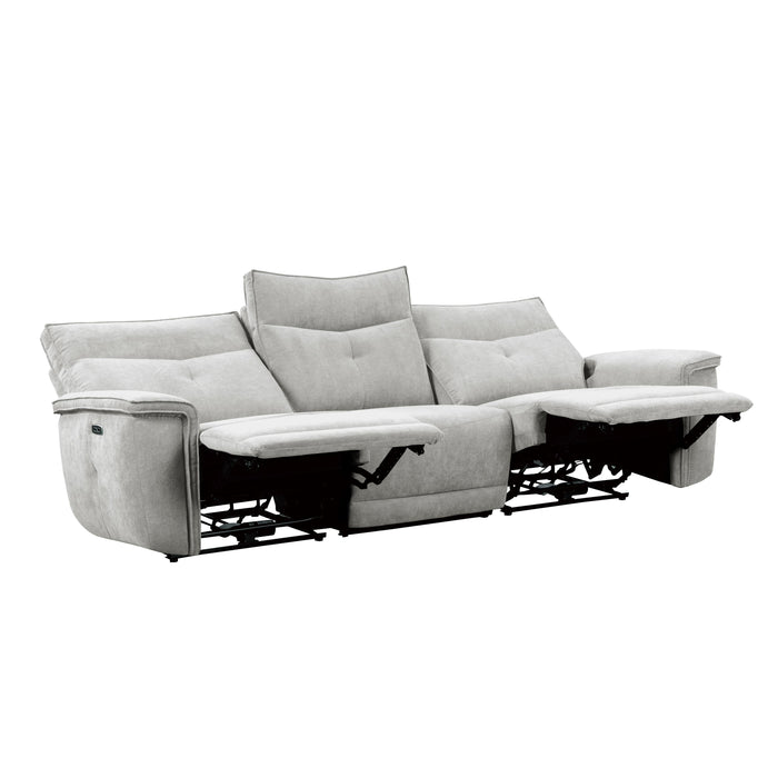 Homelegance Tesoro Power Reclining Fabric Sofa 9509MGY-3PWH* IMAGE 3