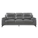 Homelegance Mischa Stationary Leather/Fabric Sofa 9514DGY-3 IMAGE 1