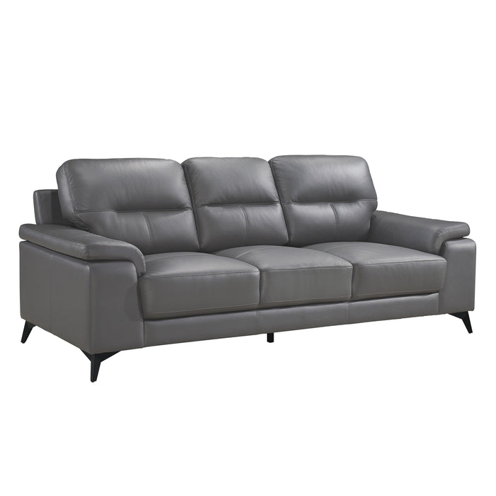 Homelegance Mischa Stationary Leather/Fabric Sofa 9514DGY-3 IMAGE 2