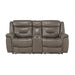 Homelegance Kennett Power Leather/Leather Match Loveseat 9528BRG-2PWH IMAGE 1